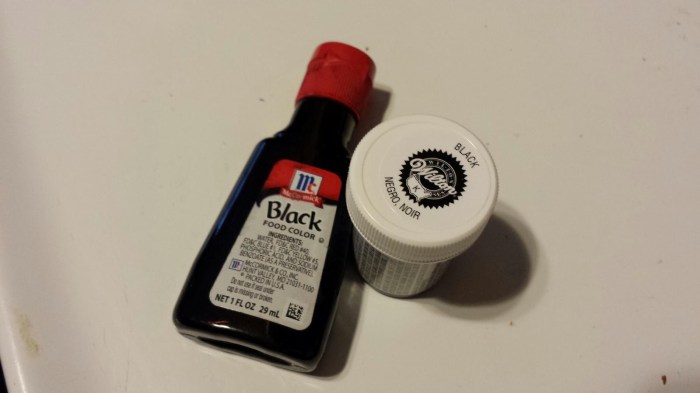 Food coloring that makes black