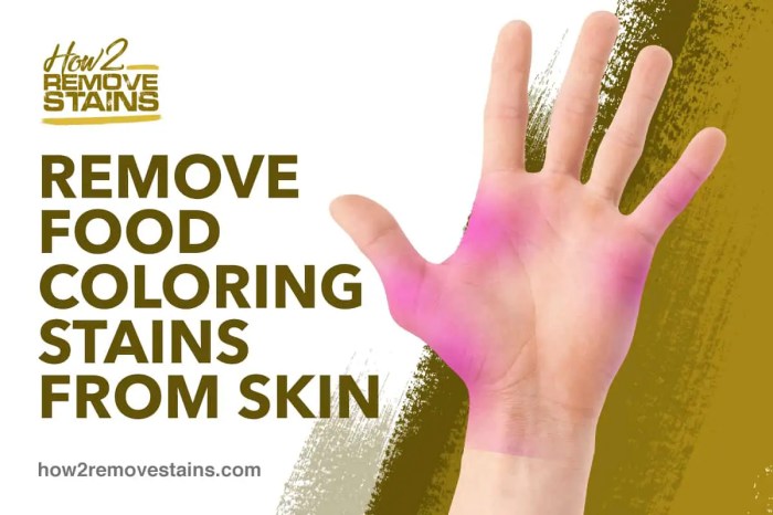 Will food coloring stain skin