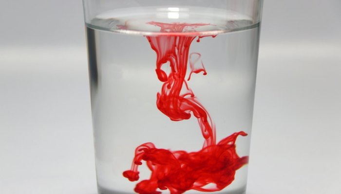 Water and food coloring