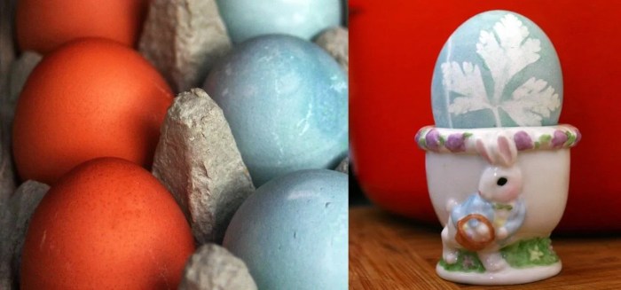 Using food coloring to dye eggs