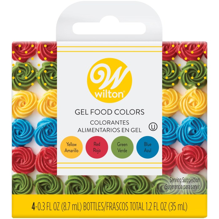 Wilton gel food coloring chart