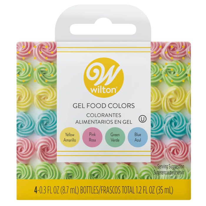 Wilton gel food coloring chart