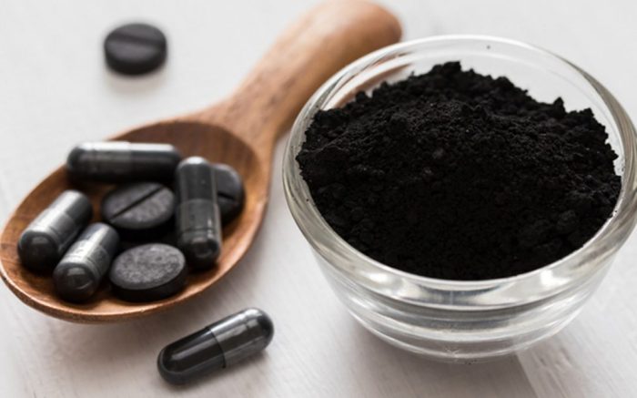 Activated charcoal for food coloring