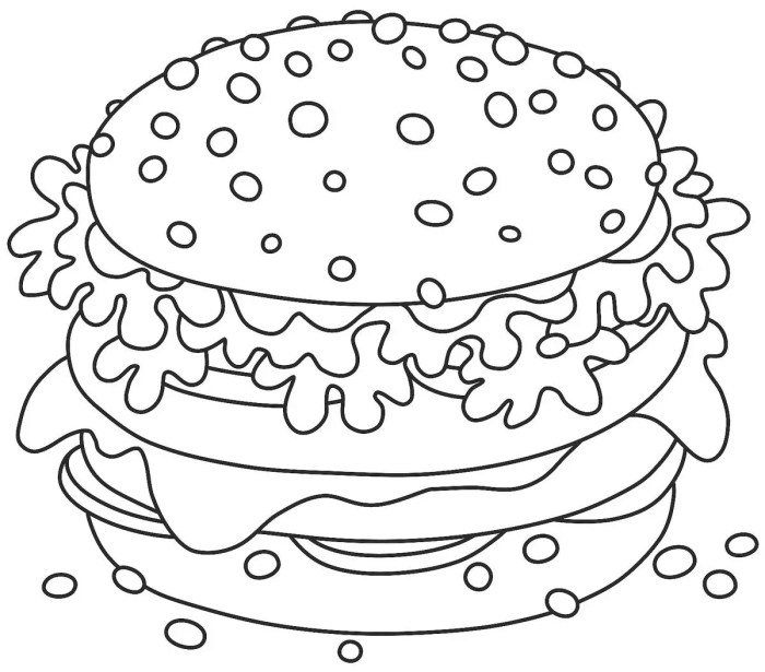 Coloring pages about food