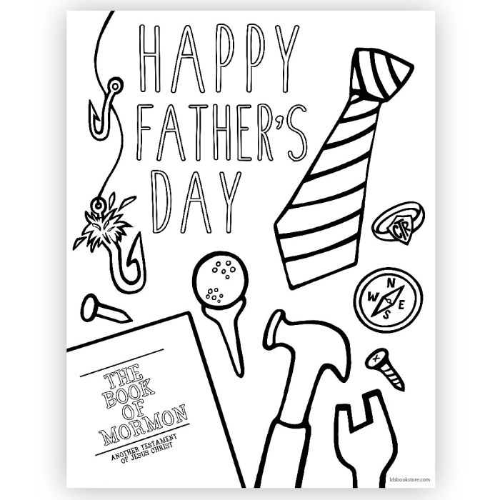 Father's day coloring pages