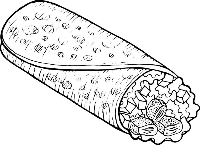 Coloring pages mexican food