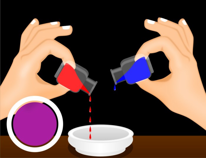 What colors of food coloring make purple