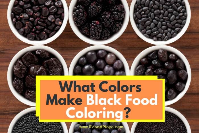 Making black food coloring