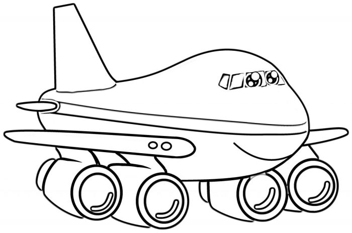 Plane coloring pages