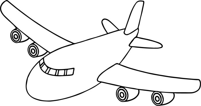 Plane coloring pages