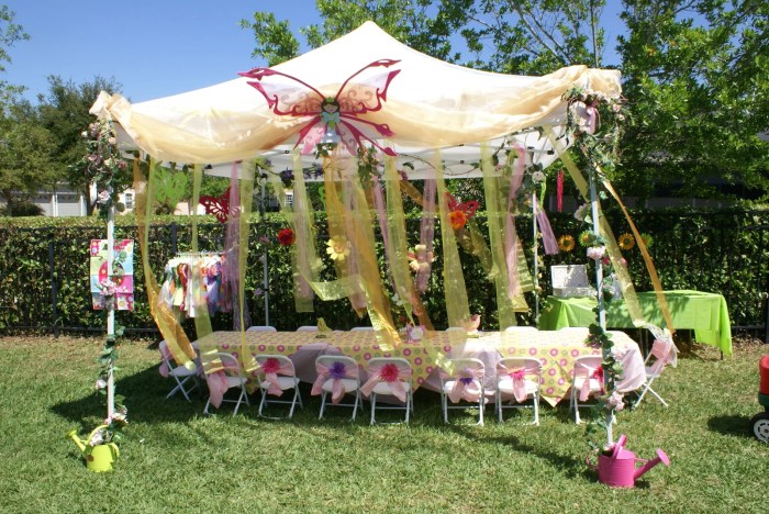 Birthday party decoration outdoor ideas happy backyard banner adults cool kids idea