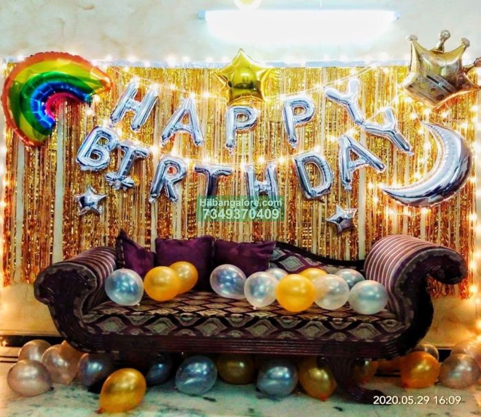 Birthday party decoration at home