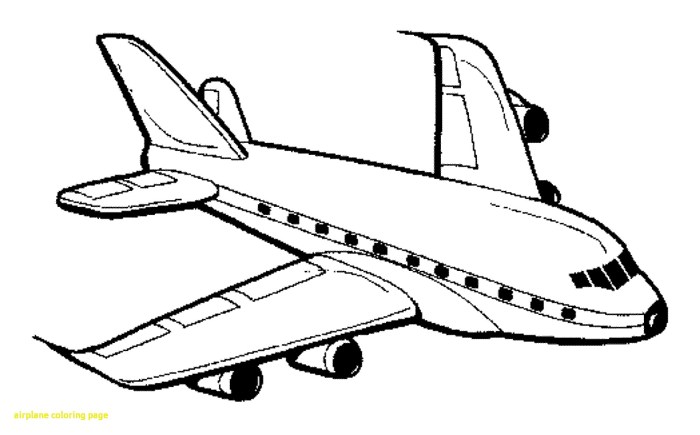 Plane coloring pages