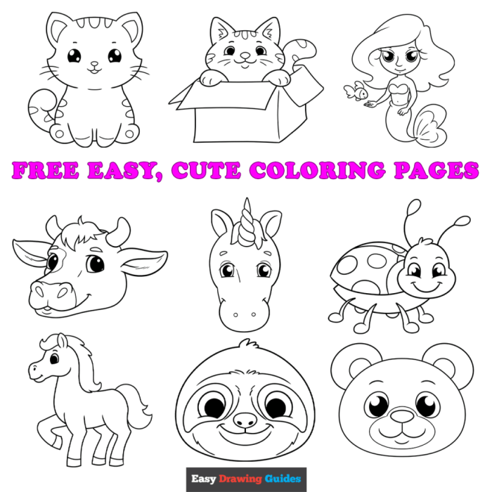 Easy coloring pages printable