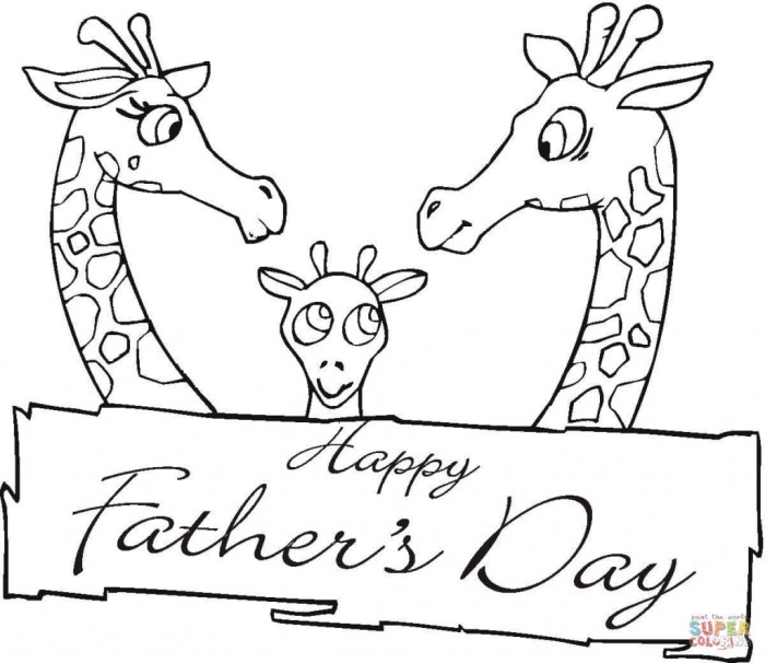 Father's day coloring pages