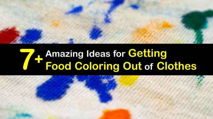 How to remove food coloring from clothes