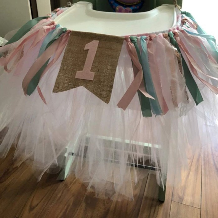 1st birthday high chair decoration