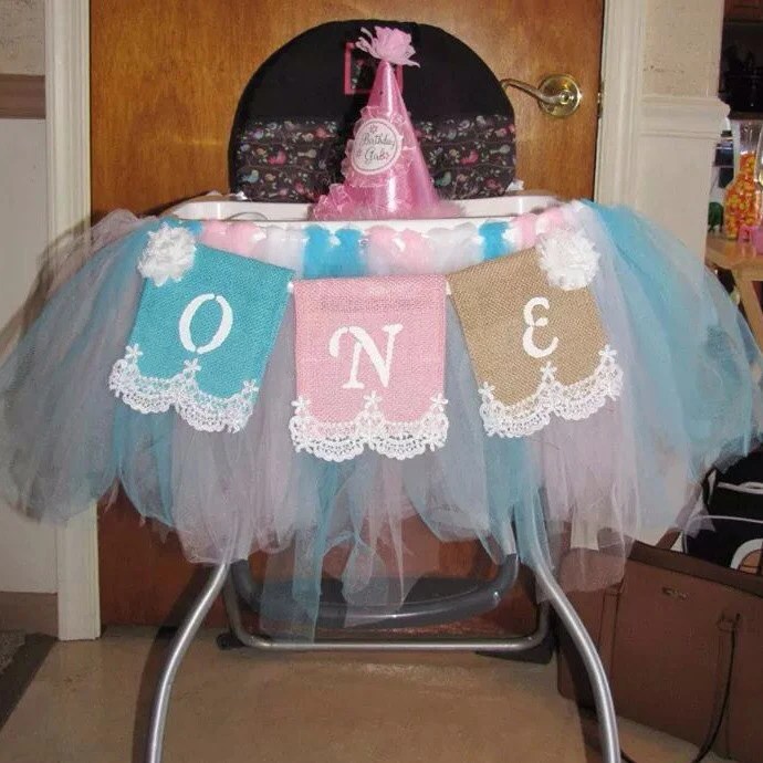 1st birthday high chair decoration