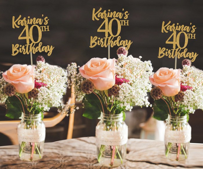 40th birthday decoration ideas for women