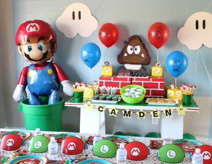 Super mario birthday decoration ideas