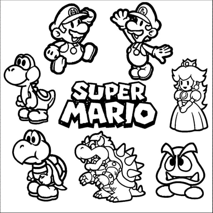 Mario coloring pages printable