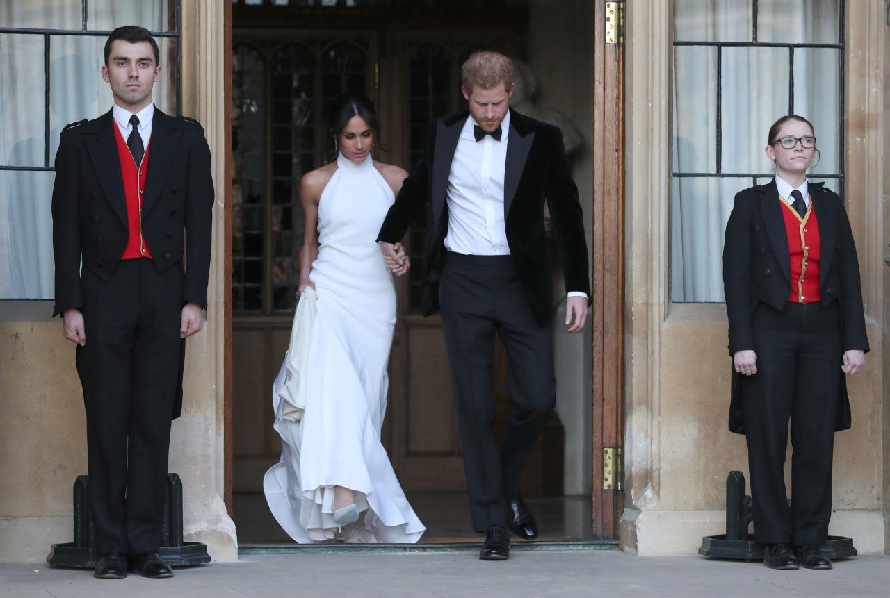 Meghan markle wedding reception dress