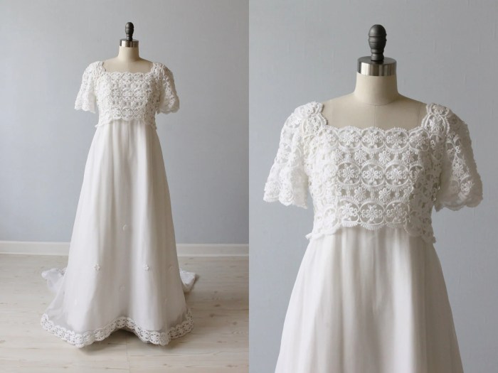 Vintage empire line wedding dress